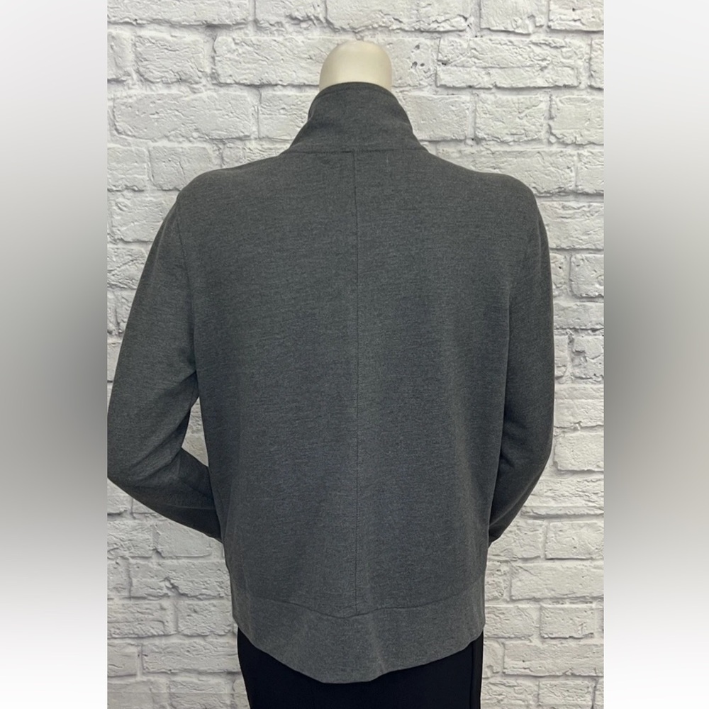 BANANA REPUBLIC GRAY LONG SLEEVE ZIP UP JACKET SIZE M - Picture 4 of 5